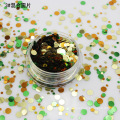 Venda quente de Poliéster Pontos Glitter Floco 1mm 2mm 3mm Misto Pó Glitter